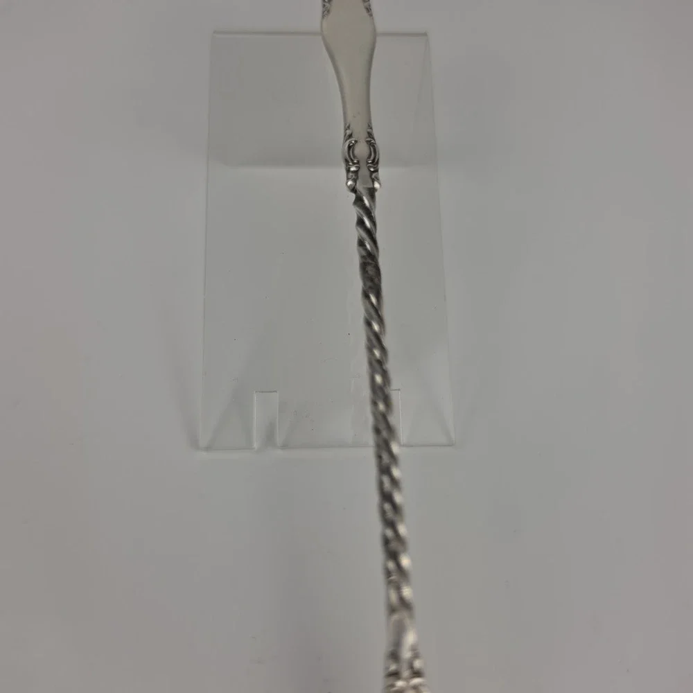 Antique Wm A Rogers Silverplate Olive Fork Spoon Claw Repousse WR Keystone 1908